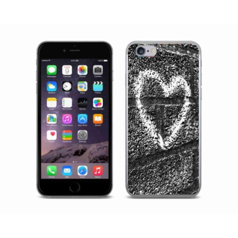 Zselés borítás mmCase iPhone 6/6S készülékhez - szív a falon