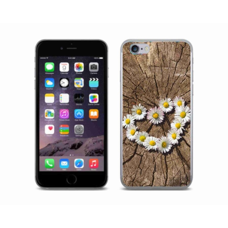 Zselés borítás mmCase iPhone 6/6S készülékhez - százszorszépek szíve