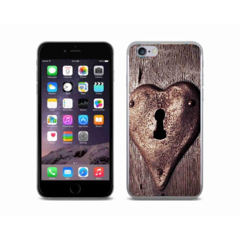 Zselés borítás mmCase iPhone 6/6S készülékhez - szív alakú zár