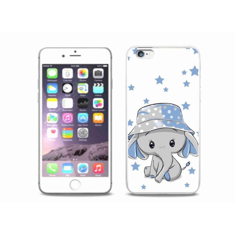 Zselés borítás mmCase iPhone 6 Plus/6S Plus készülékhez - kék elefánt