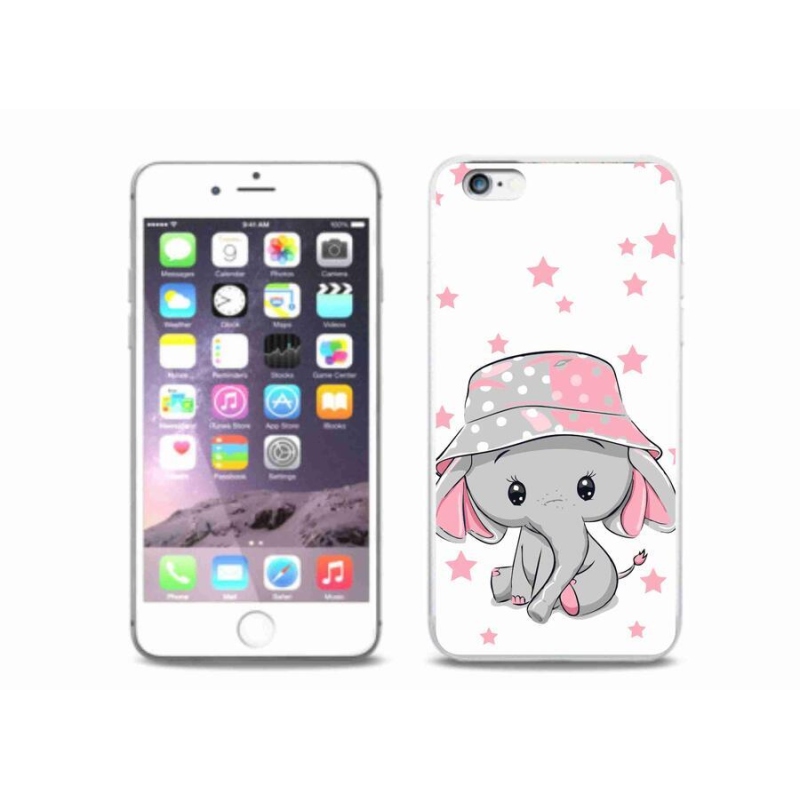 Zselés borítás mmCase iPhone 6 Plus/6S Plus készülékhez - rózsaszín elefánt