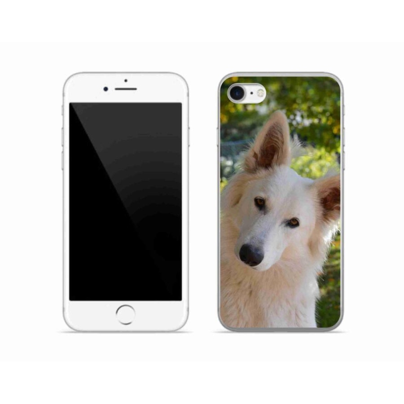 Zselés borítás mmCase iPhone 7 készülékhez - fehér Svájci juhász 1