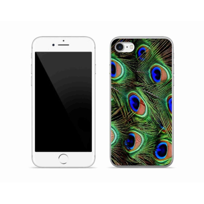 Zselés borítás mmCase iPhone 7 készülékhez - pávatoll