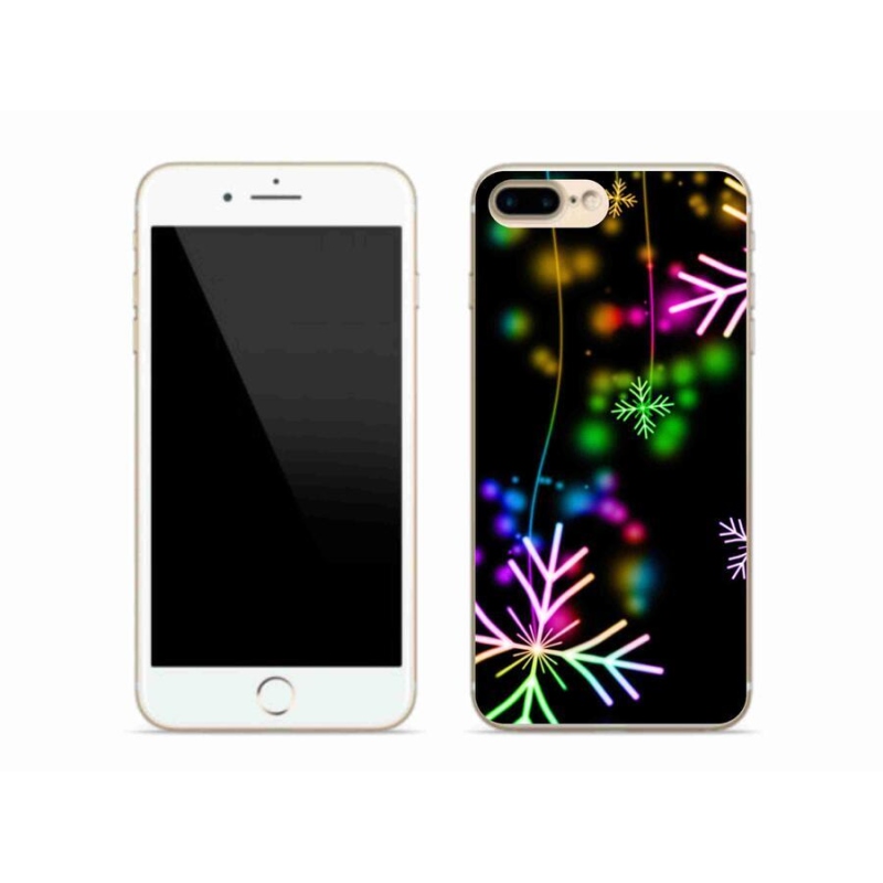 Zselés borítás mmCase iPhone 7 Plus készülékhez - színes pelyhekkel