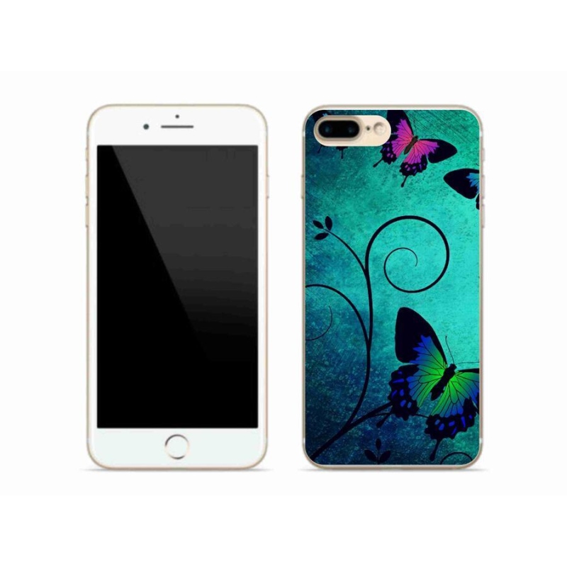 Zselés borítás mmCase iPhone 7 Plus készülékhez - színes pillangók