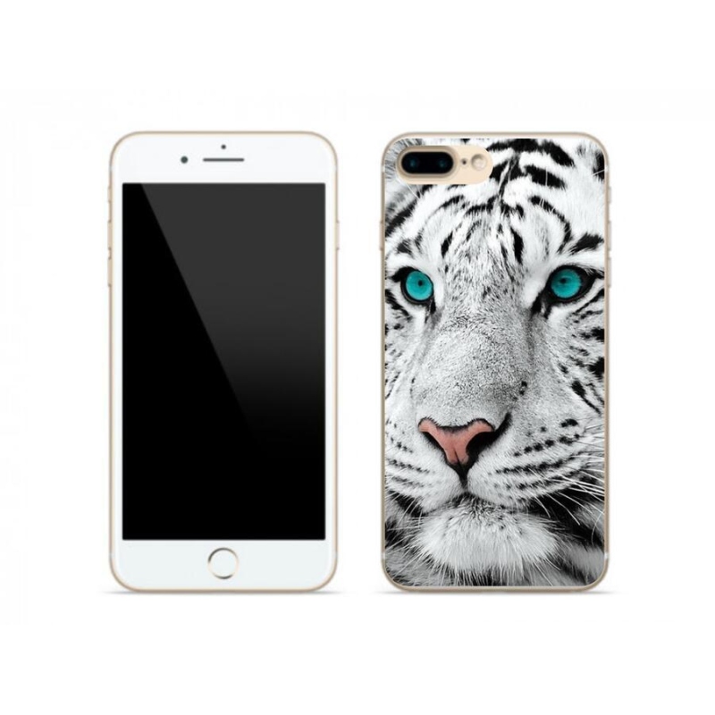 Zselés borítás mmCase iPhone 7 Plus készülékhez - fehér tigris