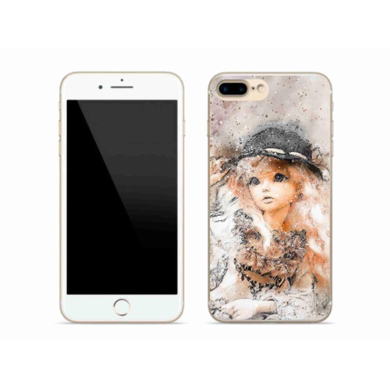 Zselés borítás mmCase iPhone 7 Plus készülékhez - lány sapkával