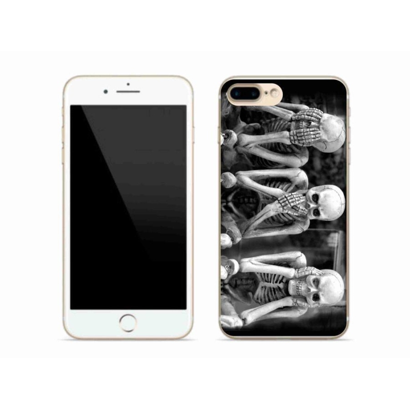 Zselés borítás mmCase iPhone 7 Plus készülékhez - csontvázak