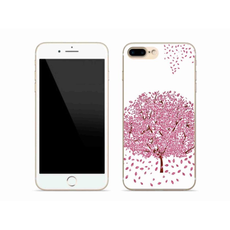 Zselés borítás mmCase iPhone 7 Plus készülékhez - rajzfilmfa levelekkel