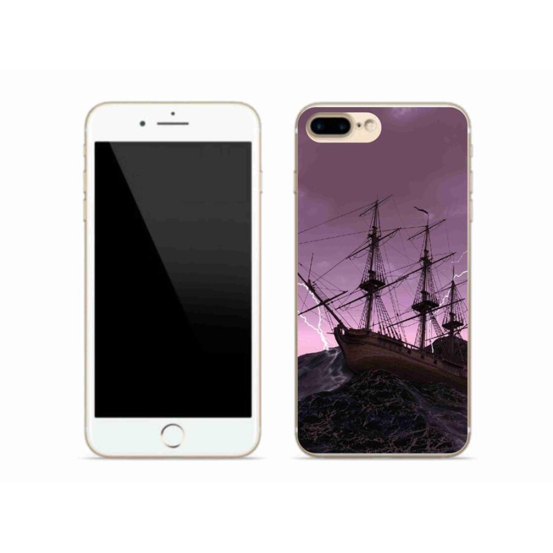 Zselés borítás mmCase iPhone 7 Plus készülékhez - hajó a viharban