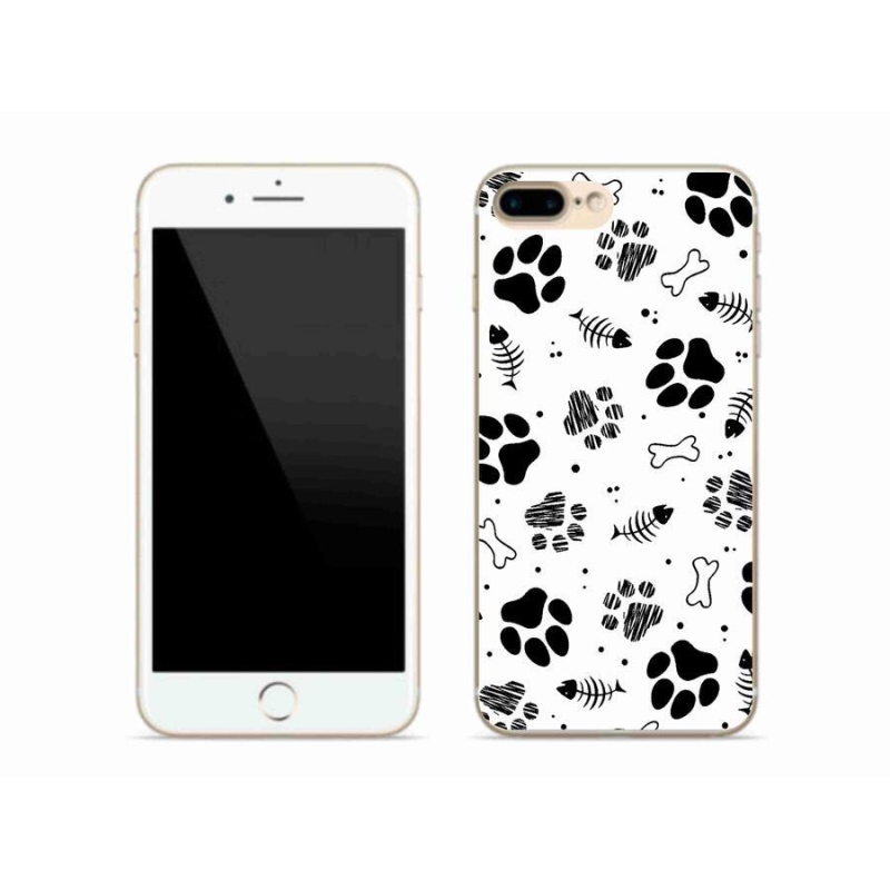 Zselés borítás mmCase iPhone 7 Plus készülékhez - kutyamancsok 1