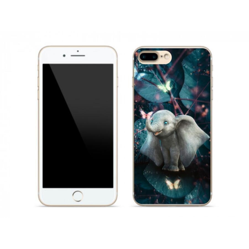 Zselés borítás mmCase iPhone 7 Plus készülékhez - aranyos elefánt