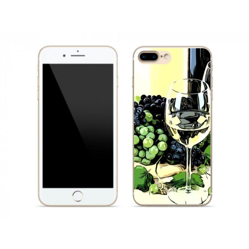 Zselés borítás mmCase iPhone 7 Plus készülékhez - pohár bor