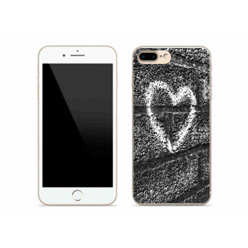 Gél borítás mmCase iPhone 7 Plus készülékhez - szív a falon