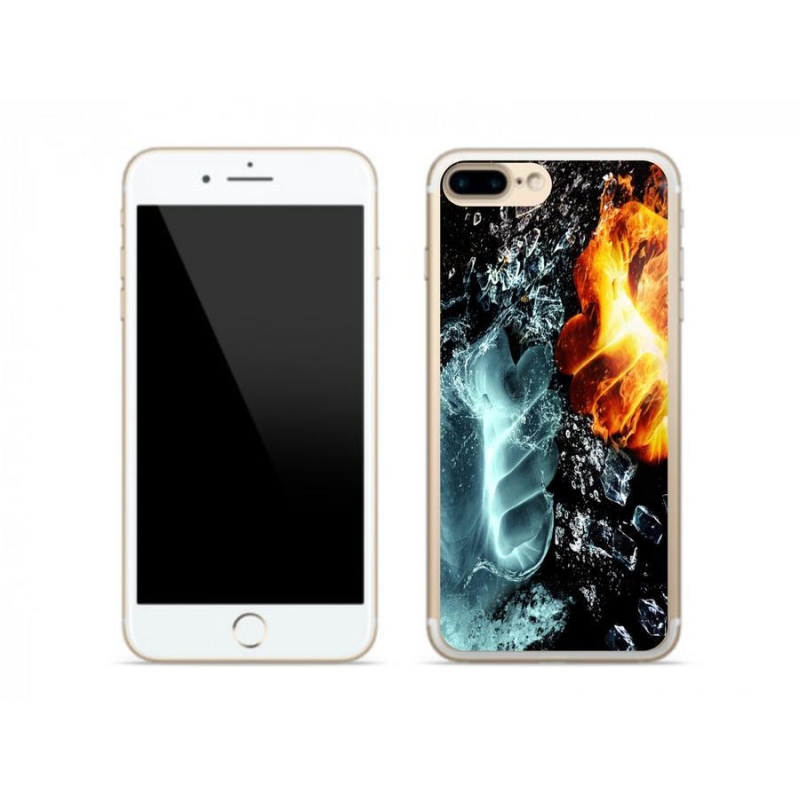 Zselés borítás mmCase iPhone 7 Plus készülékhez - víz és tűz