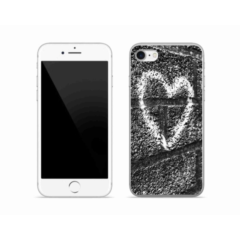 Gél borítás mmCase iPhone 7 készülékhez - szív a falon