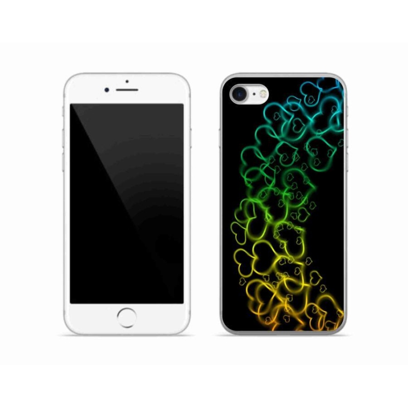 Zselés borítás mmCase iPhone 8 készülékhez - színes szívek