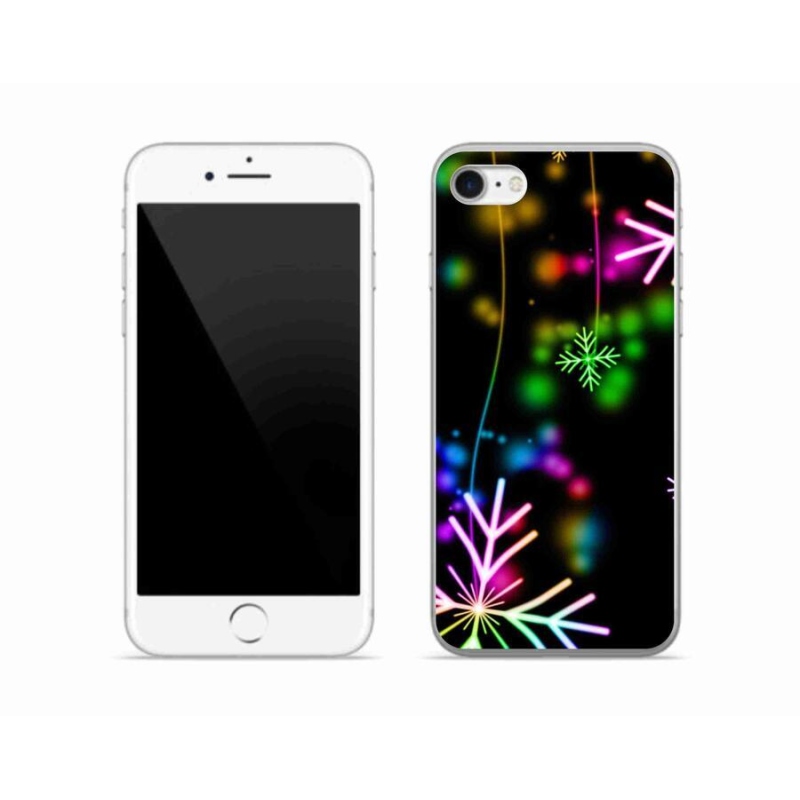 Zselés borítás mmCase iPhone 8 készülékhez - színes pelyhekkel