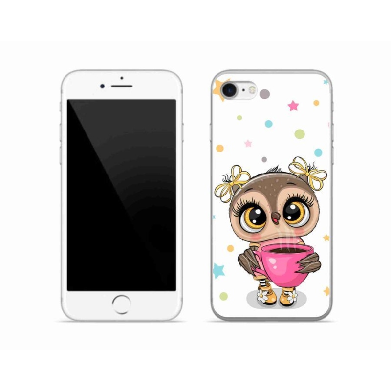 Gél borítás mmCase iPhone 8 készülékhez - rajzfilm bagoly