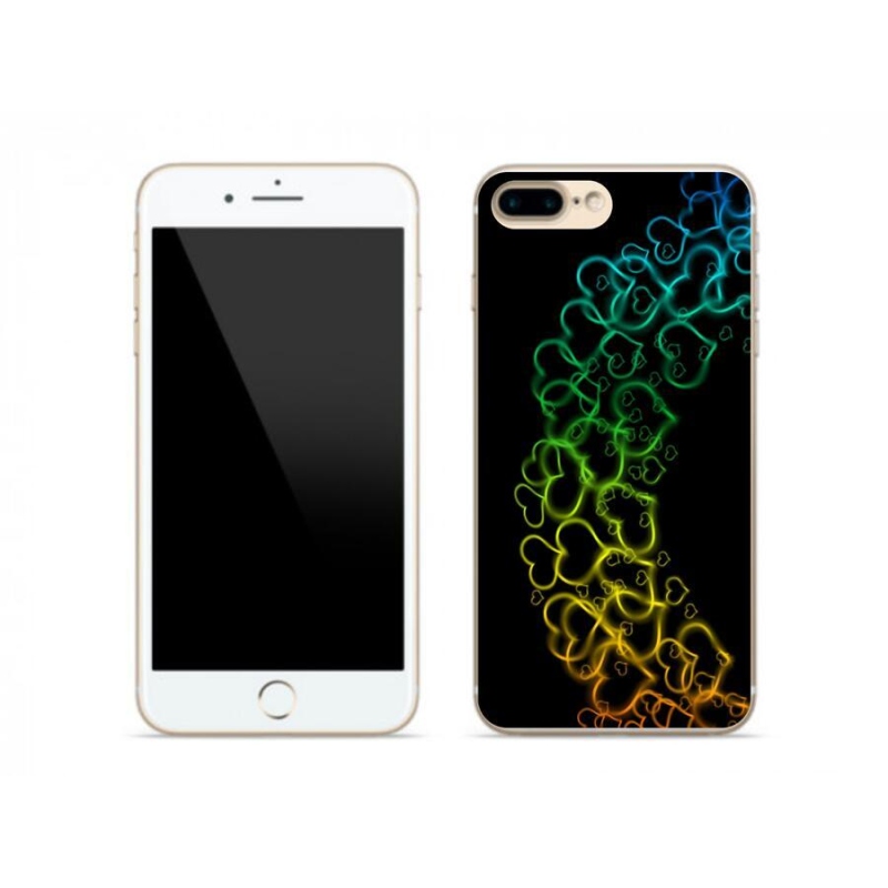 Zselés borítás mmCase iPhone 8 Plus készülékhez - színes szívek