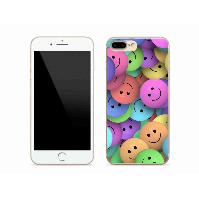 Zselés borítás mmCase iPhone 8 Plus készülékhez - színes smiley-k
