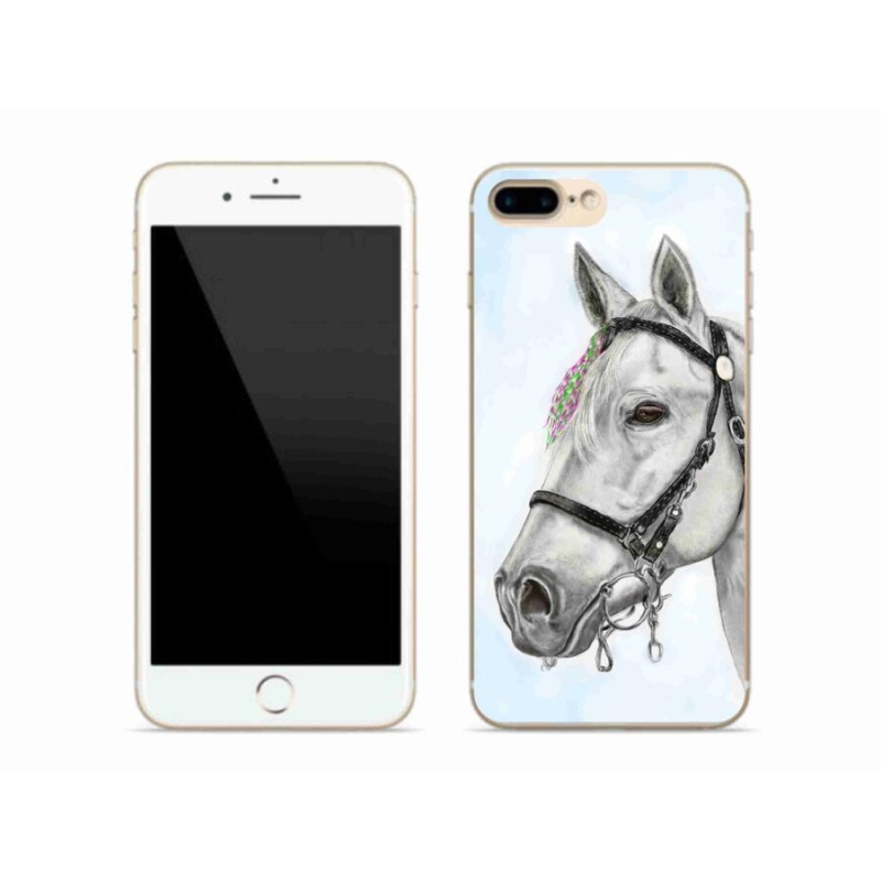 Zselés borítás mmCase iPhone 8 Plus készülékhez - fehér ló 1