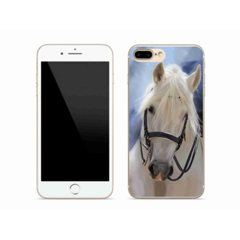 Zselés borítás mmCase iPhone 8 Plus készülékhez - fehér ló