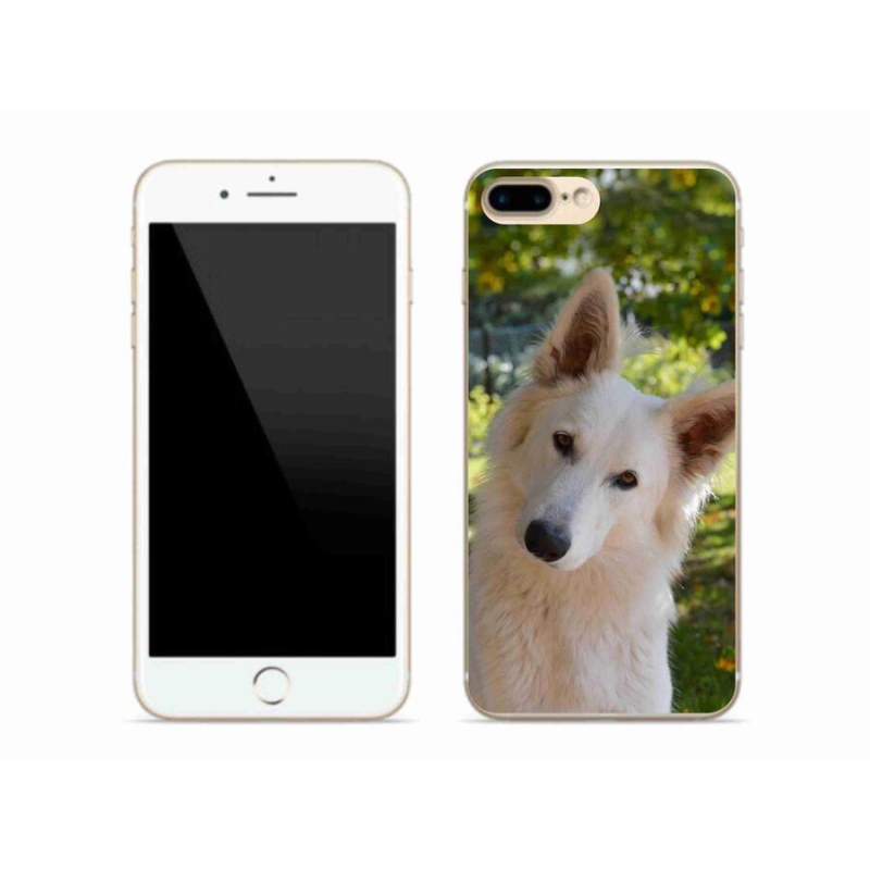Zselés borítás mmCase iPhone 8 Plus készülékhez - fehér Svájci juhász 1