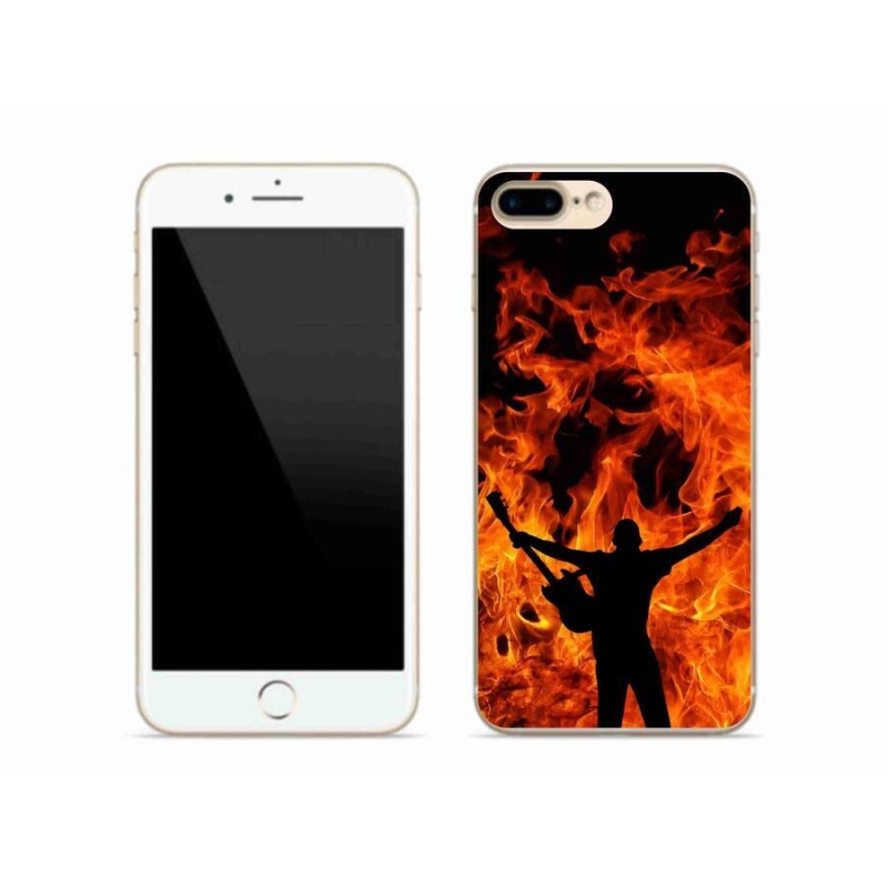 Zselés borítás mmCase iPhone 8 Plus készülékhez - zenész és tűz