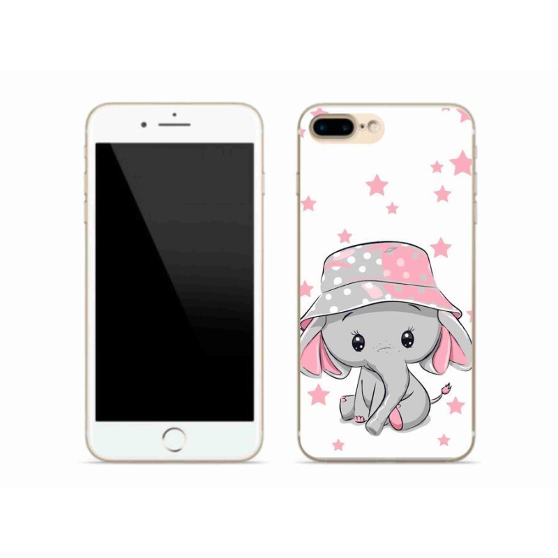 Zselés borítás mmCase iPhone 8 Plus készülékhez - rózsaszín elefánt
