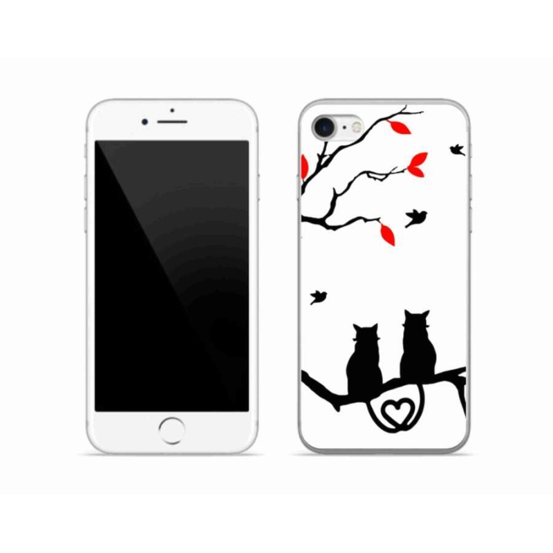 Zselés borítás mmCase iPhone SE (2020) - macska szeretet