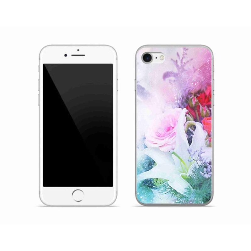 Zselés borítás mmCase iPhone SE (2020) - virágok 4