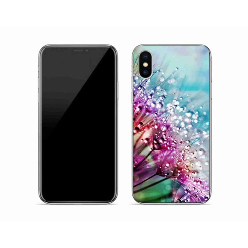 Gél borítás mmCase iPhone X készülékhez - színes virágok