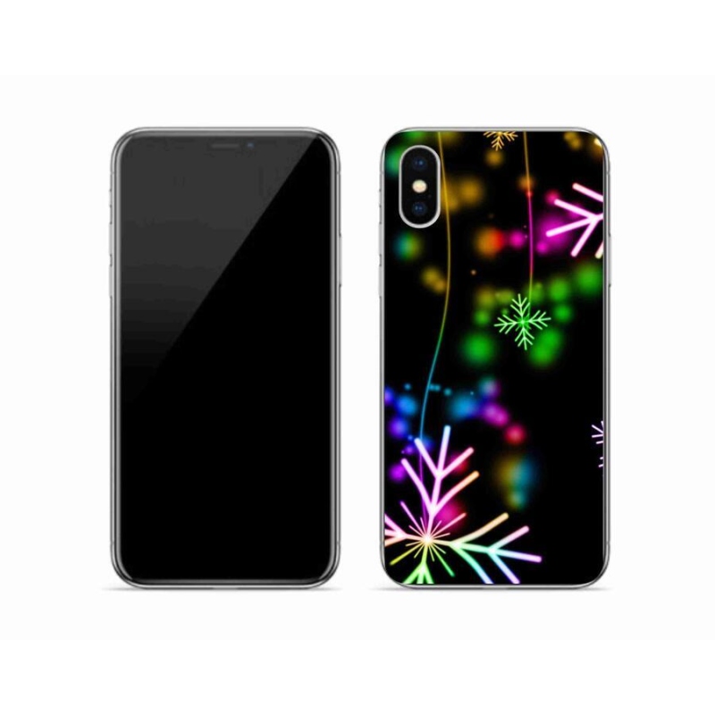 Zselés borítás mmCase iPhone X készülékhez - színes pelyhekkel