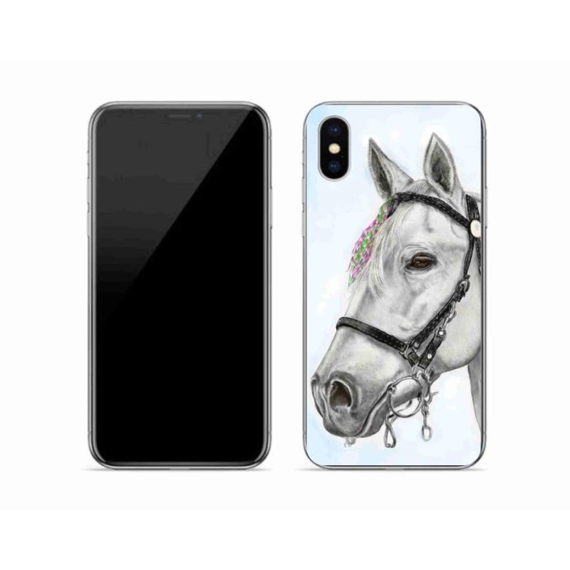 Zselés borítás mmCase iPhone X készülékhez - fehér ló 1