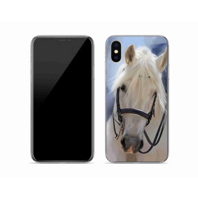 Gél borítás mmCase iPhone X készülékhez - fehér ló