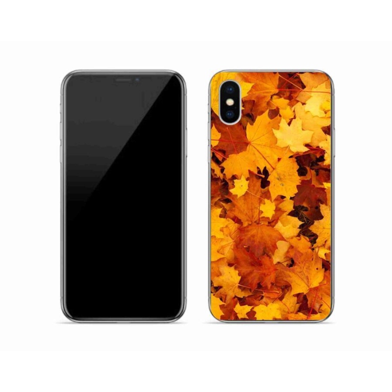 Gél borítás mmCase iPhone X készülékhez - juharlevelek