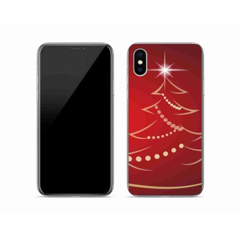 Gél borítás mmCase iPhone X készülékhez - karácsonyfa karikatúra