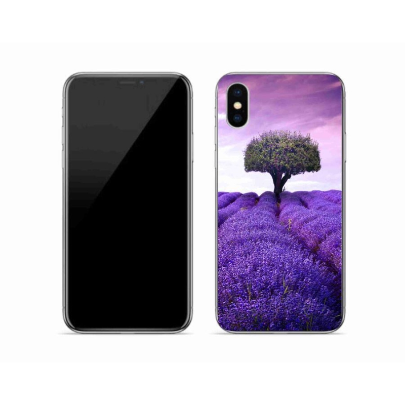 Gél borítás mmCase iPhone X készülékhez - levendula rét
