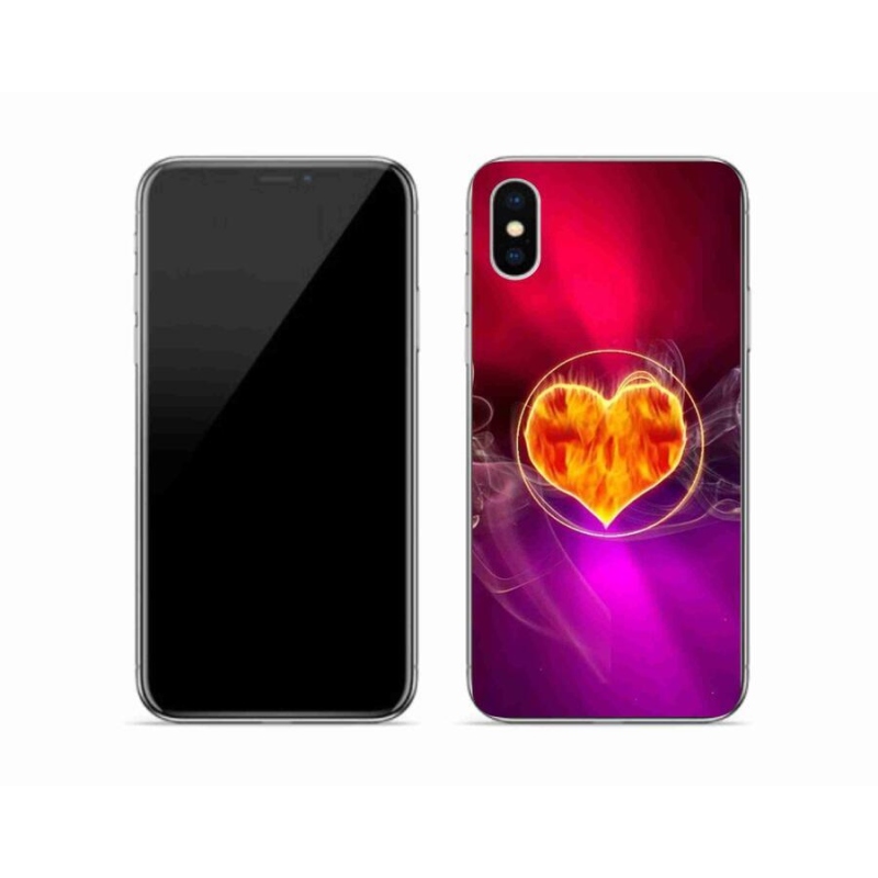 Gél borítás mmCase iPhone X készülékhez - tüzes szív
