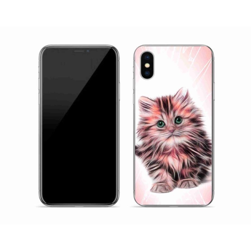 Gél borítás mmCase iPhone X készülékhez - aranyos cica