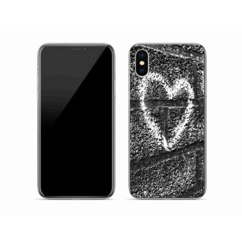 Gél borítás mmCase iPhone X készülékhez - szív a falon