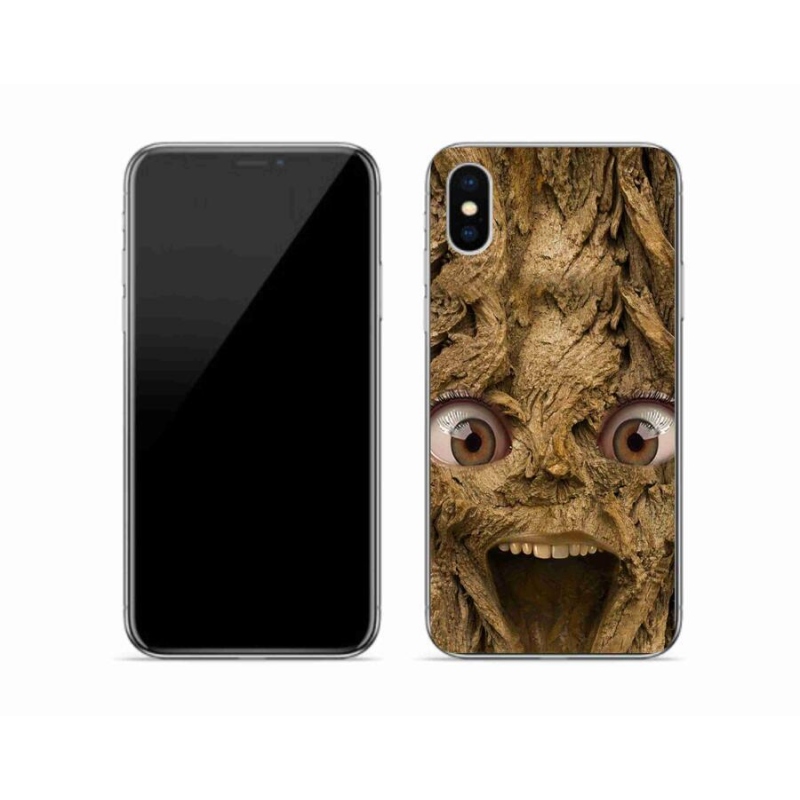 Gél borítás mmCase iPhone X készülékhez - boldog fa szemekkel