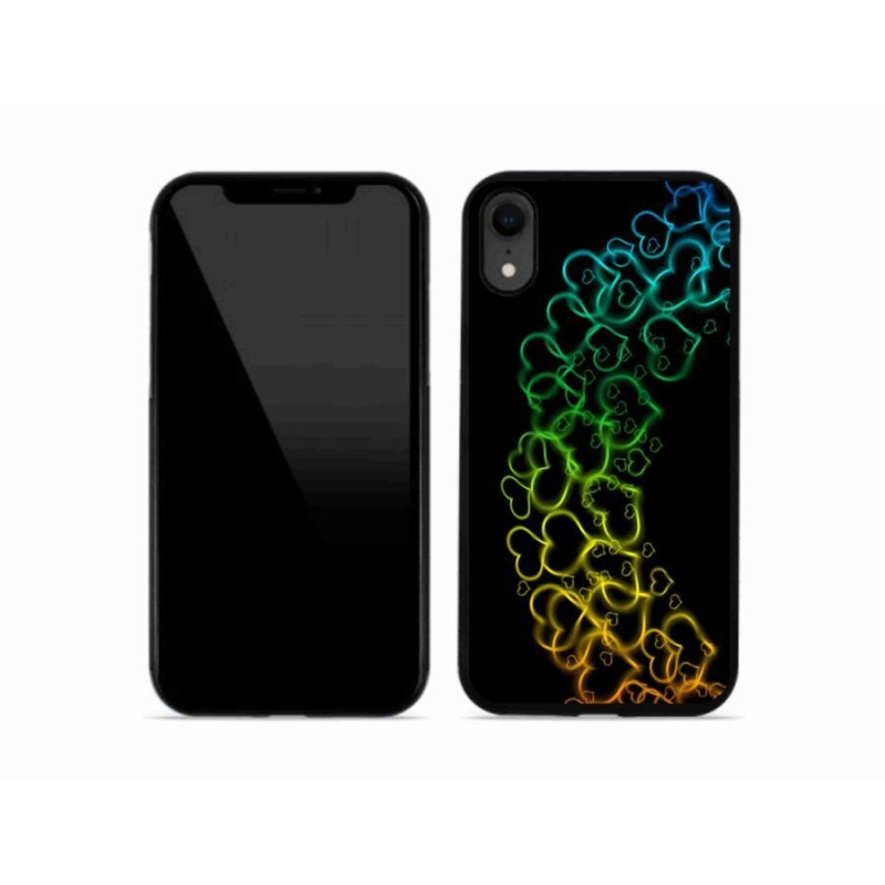 Zselés borítás mmCase iPhone XR készülékhez - színes szívek