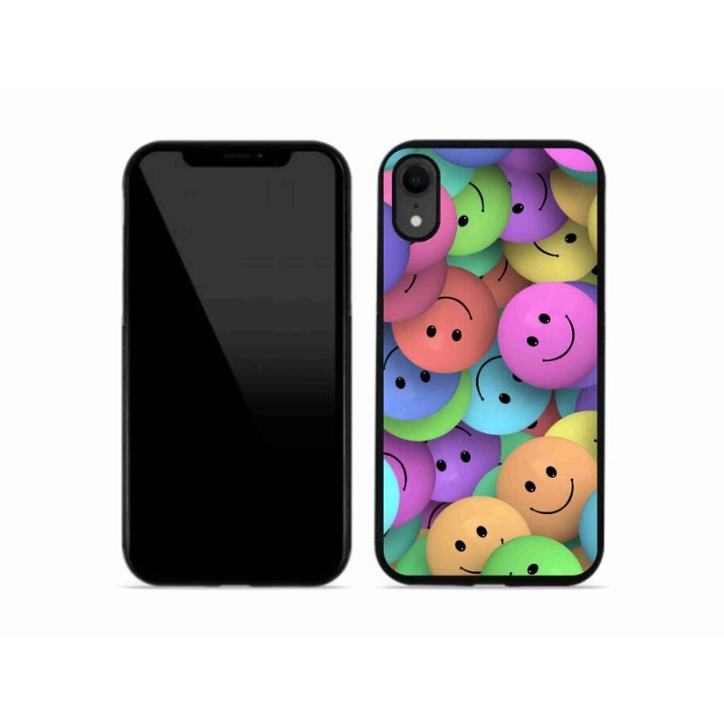 Gél borítás mmCase iPhone XR készülékhez - színes smiley-k