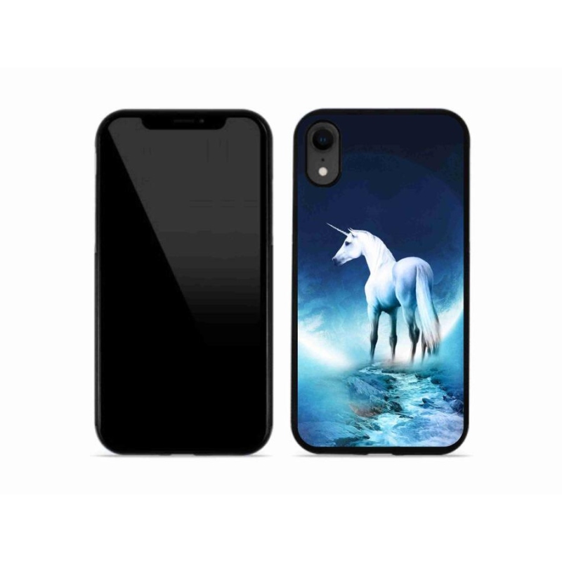 Zselés borítás mmCase iPhone XR készülékhez - fehér egyszarvú