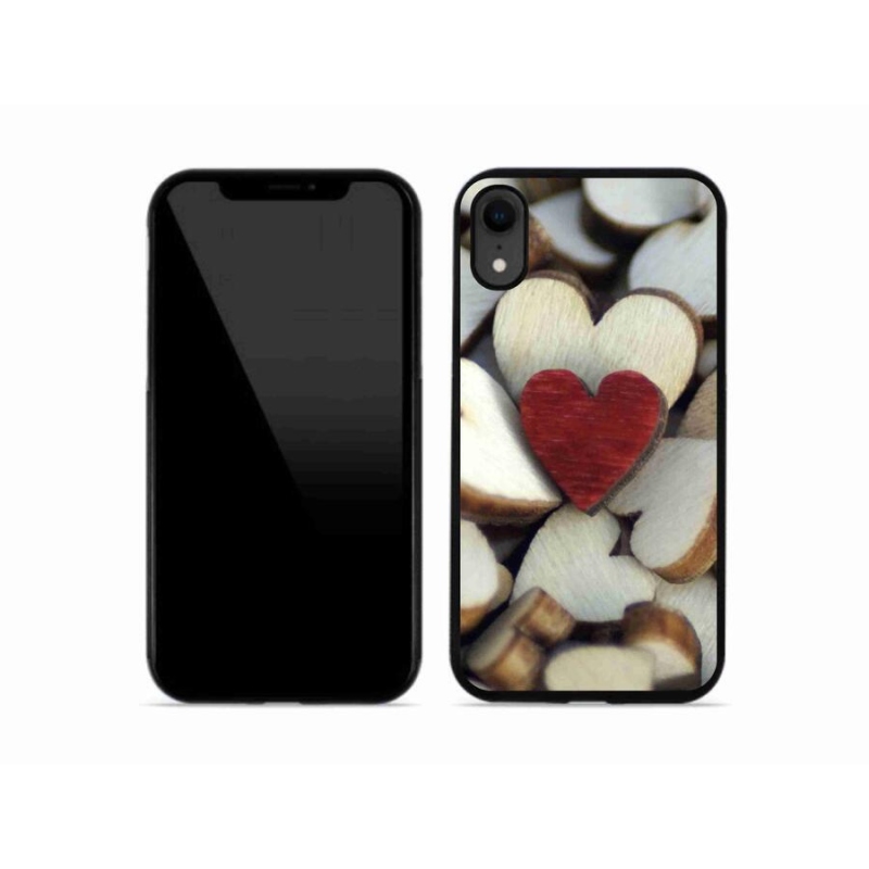 Zselés borítás mmCase iPhone XR készülékhez - gravírozott piros szív