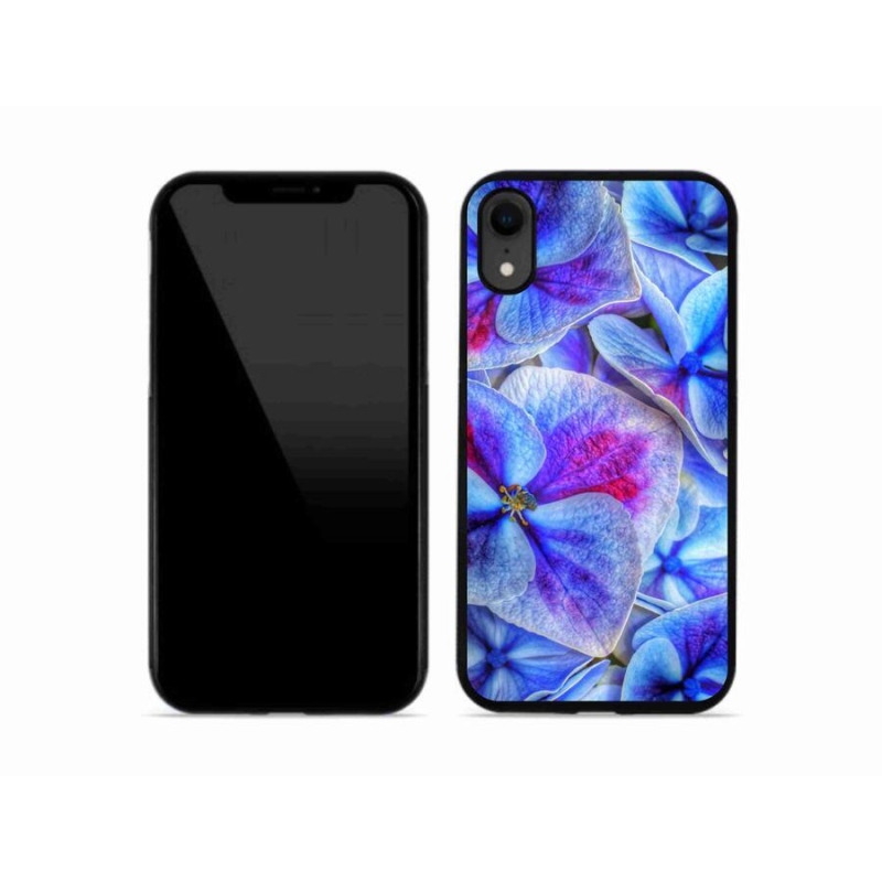 Zselés borítás mmCase iPhone XR készülékhez - kék virágok 1