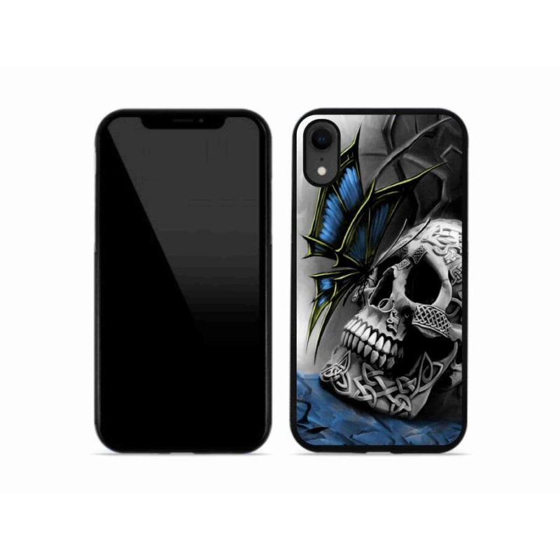 Gél borítás mmCase iPhone XR készülékhez - pillangó és koponya
