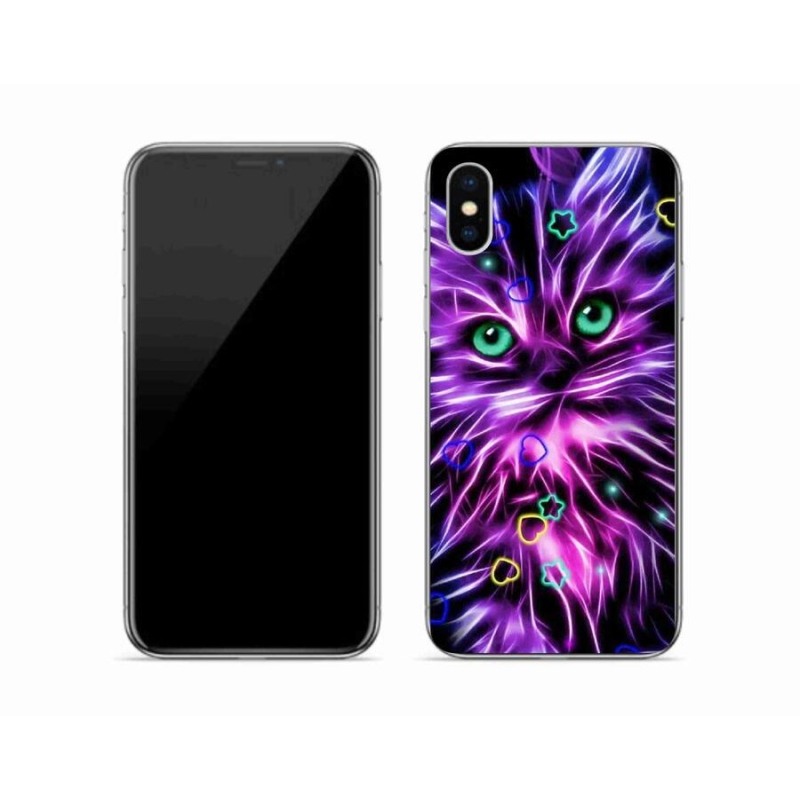 Gél borítás mmCase iPhone XS készülékhez - absztrakt macska
